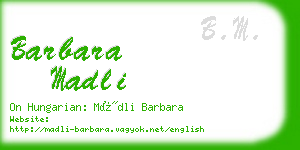 barbara madli business card